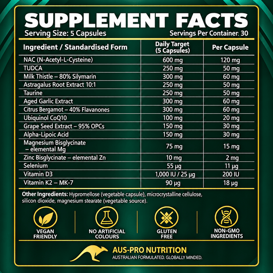 ON-CYCLE DEFENSE steroid support formula with NAC TUDCA milk thistle and CoQ10